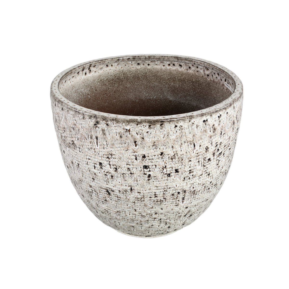 Elana White Round Ceramic Pot With Grey PatternXXL 50x50.5x44cm PTMD