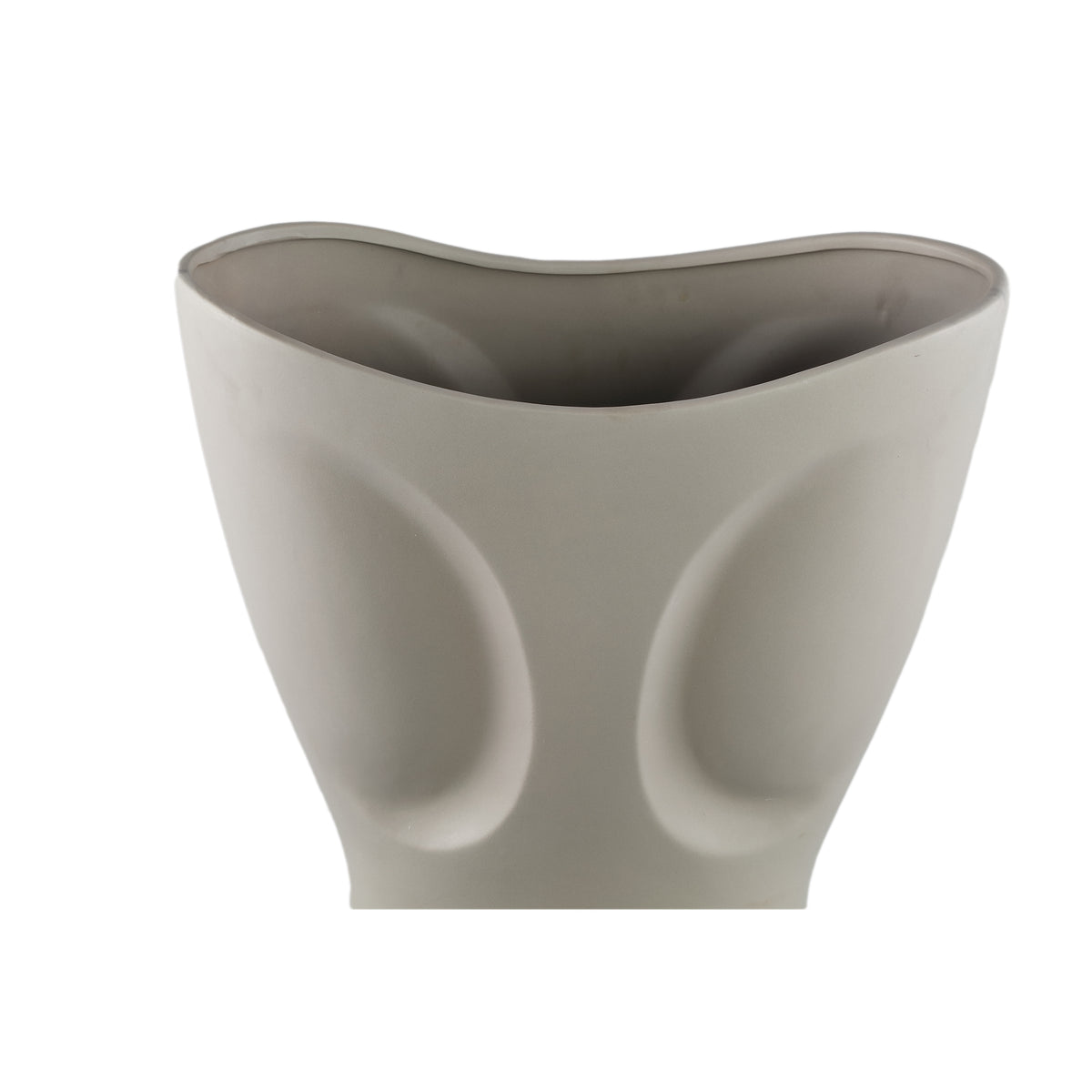 Dayna Grijze Ovale Keramische Vaas Medium PTMD