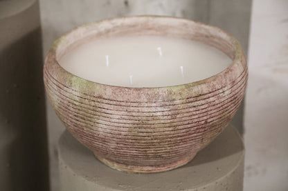 Outdoor Kaars Pedro Bruin Cement Streep Medium PTMD