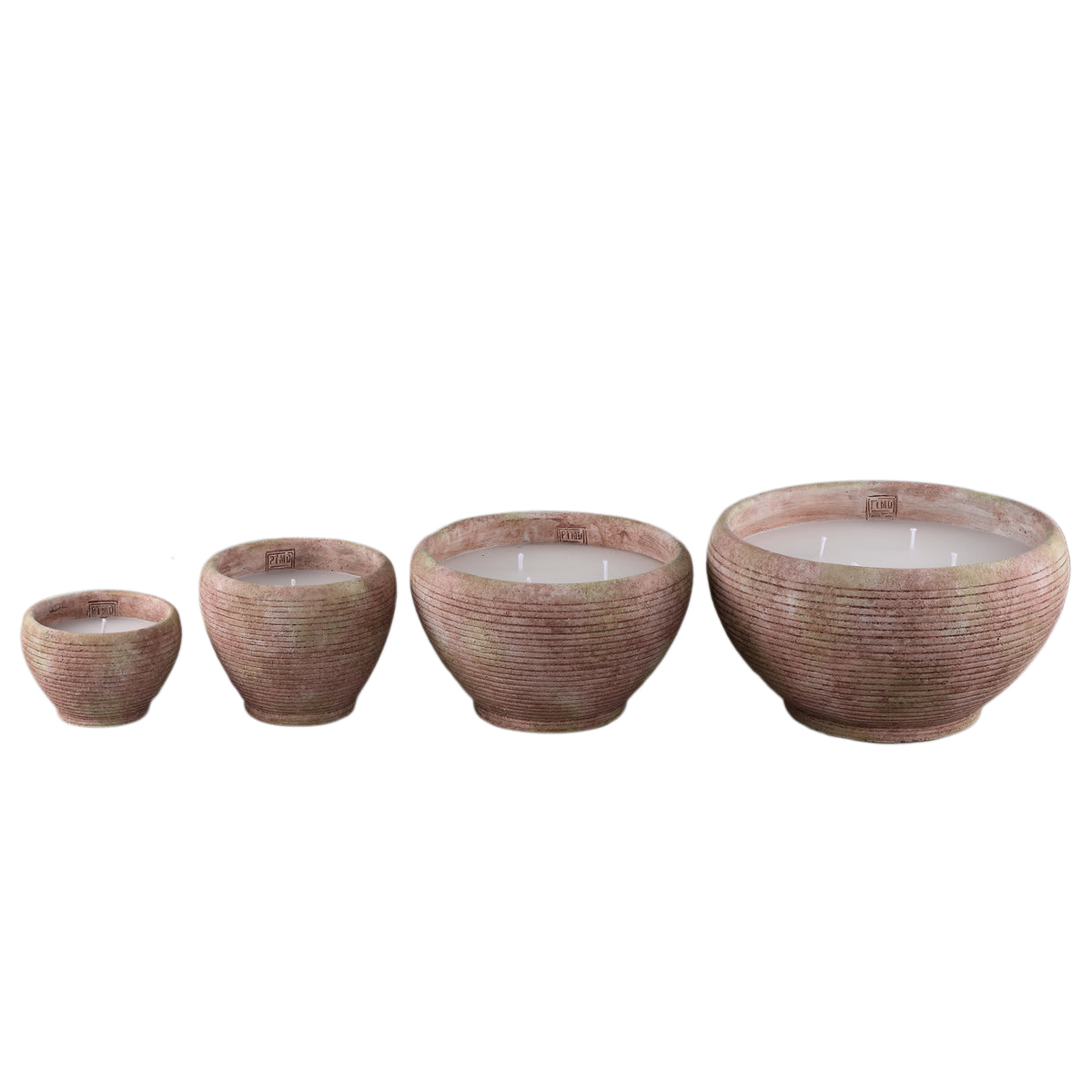 Outdoor Kaars Pedro Bruin Cement Streep Medium PTMD