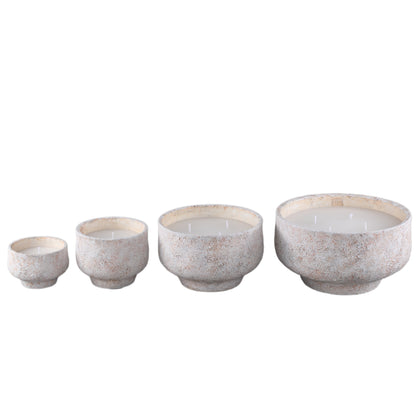 Outdoor Kaars Haily Wit Cement Op Voet Extra Large PTMD