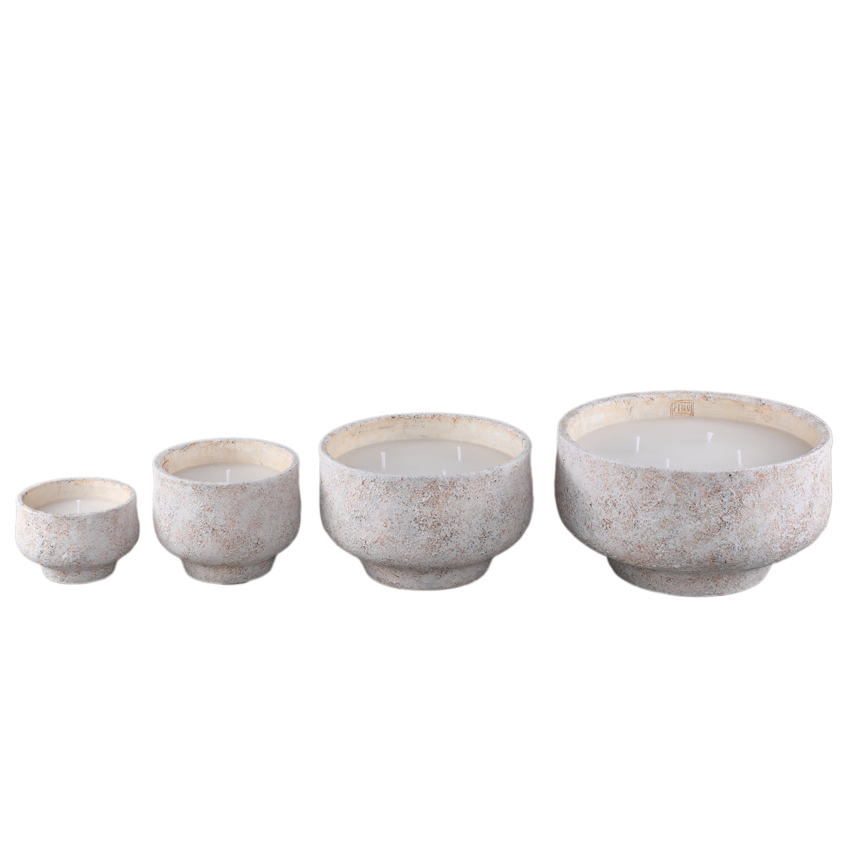 Outdoor Kaars Haily Wit Cement Op Voet Extra Large PTMD