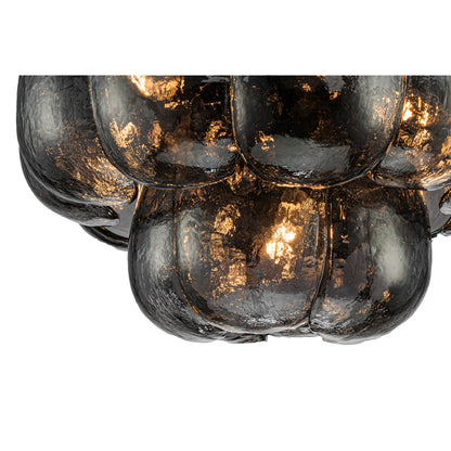 Hanglamp Vila Gunmetaal Glas Rond Small PTMD