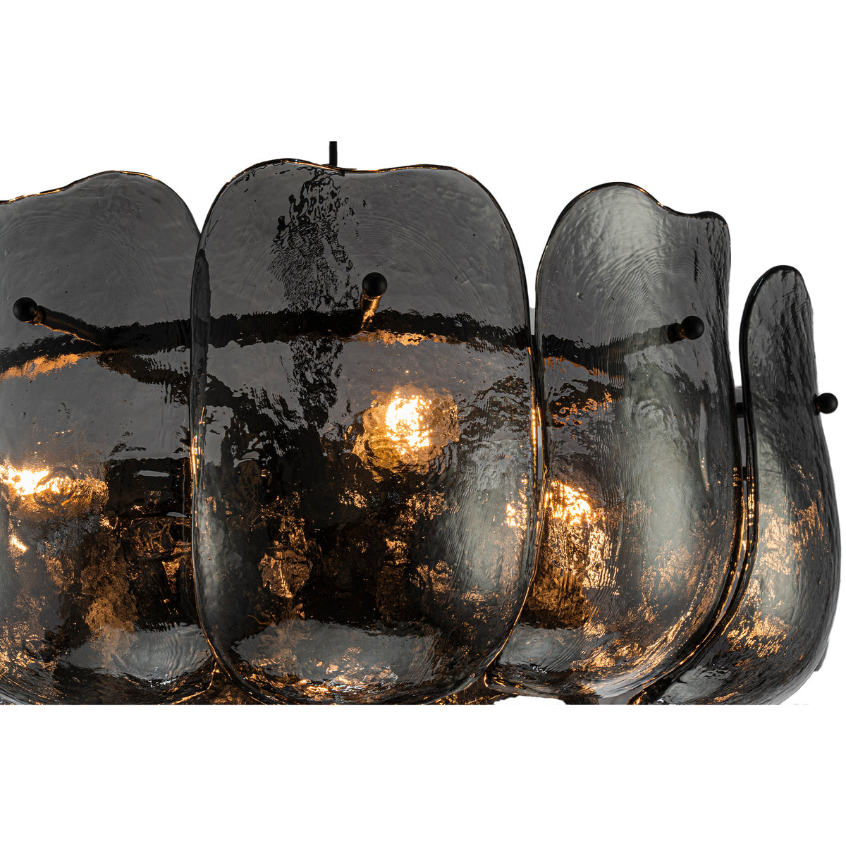 Hanglamp Vila Gunmetaal Glas Rond Small PTMD