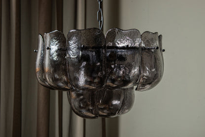 Hanglamp Vila Gunmetaal Glas Rond Small PTMD