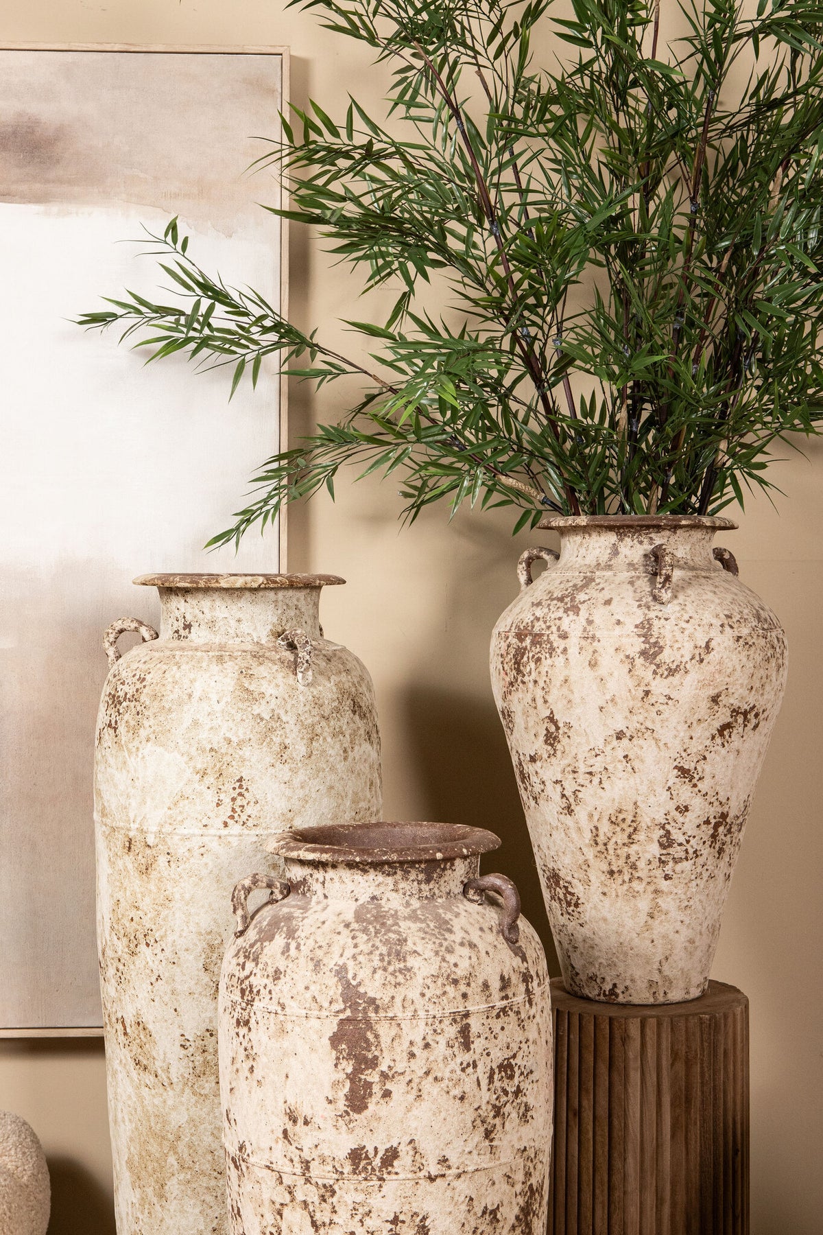 Pot Robena Crème Keramiek Antiek Vintage Medium PTMD