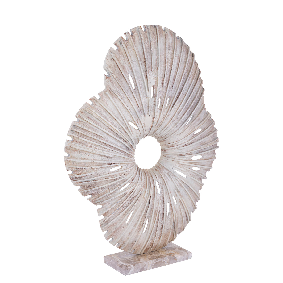 Vija Beige Casted Alu Organic Open Statue L PTMD