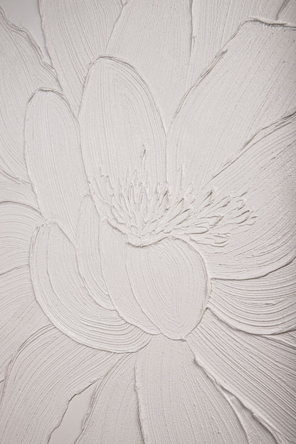Wandpaneel Florise Crème ingelijst Canvas Bloem A PTMD