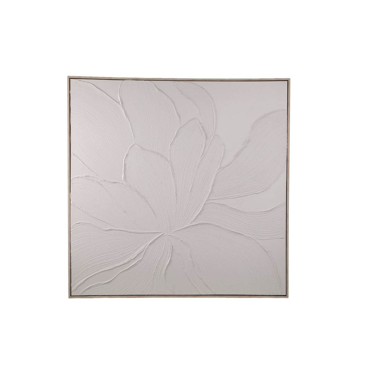Wandpaneel Florise Crème ingelijst Canvas Bloem B PTMD