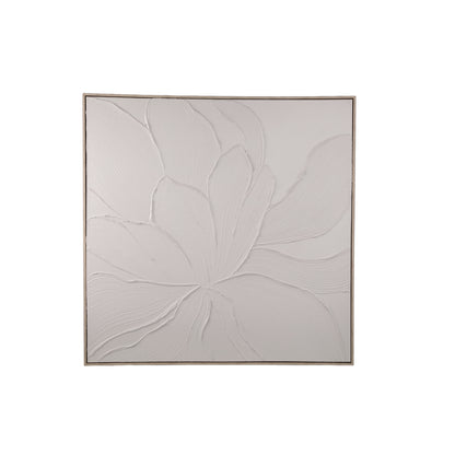 Wandpaneel Florise Crème ingelijst Canvas Bloem B PTMD