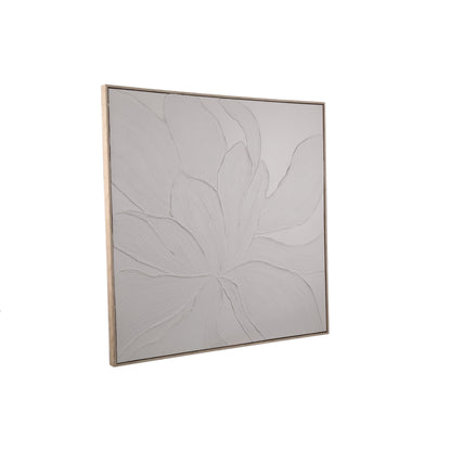 Wandpaneel Florise Crème ingelijst Canvas Bloem B PTMD