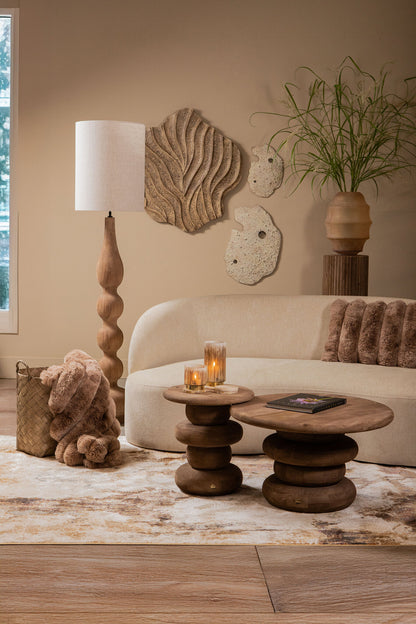 Wandpaneel Enrike Ruw Gegoten Aluminium Beige Large PTMD