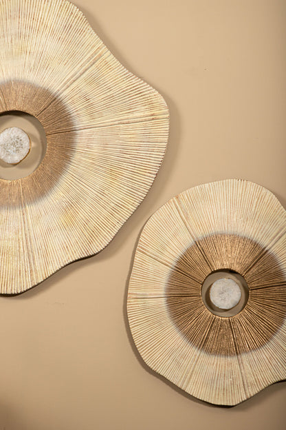 Wandpaneel Rella Beige Aluminium Center Stone Large PTMD