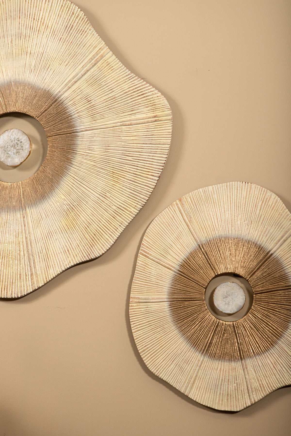 Wandpaneel Rella Beige Aluminium Center Stone Large PTMD