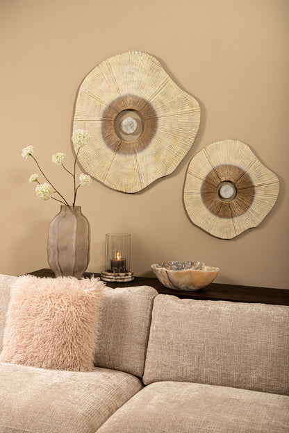Wandpaneel Rella Beige Aluminium Center Stone Large PTMD