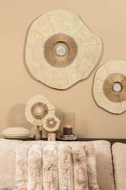 Wandpaneel Rella Beige Aluminium Center Stone Small PTMD
