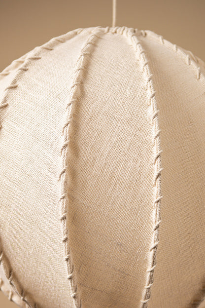 Hanglamp Myka Creme Jute Plat Rond Small PTMD