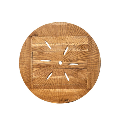 Rond Wandpaneel Roch Teakhout Rustiek Naturel Large PTMD