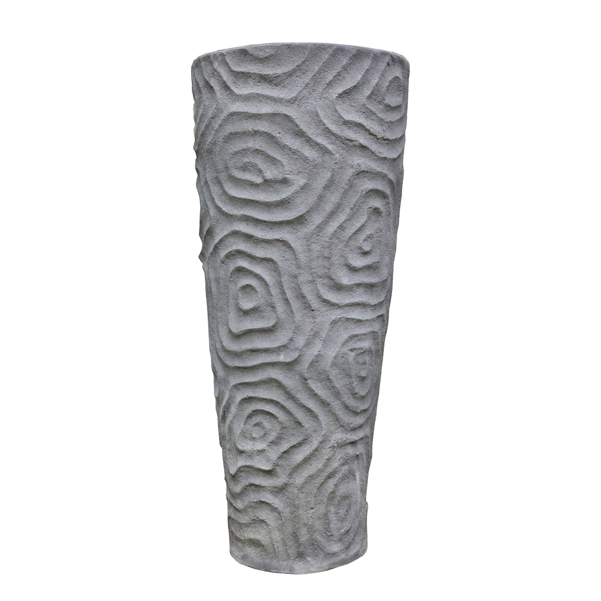 Beth Grey cement extreem big pot organic pattern L PTMD