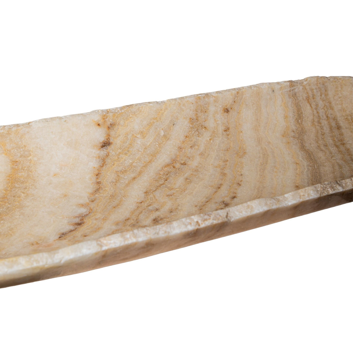 Draya Onyx White Organic Oval Shaped Bowl Small PTMD