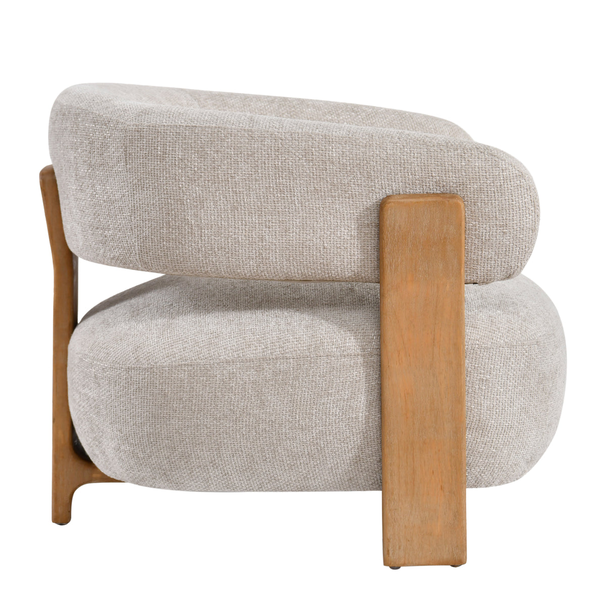 Mire Cream Fauteuil Legacy 15 Dove Rubber wood PTMD