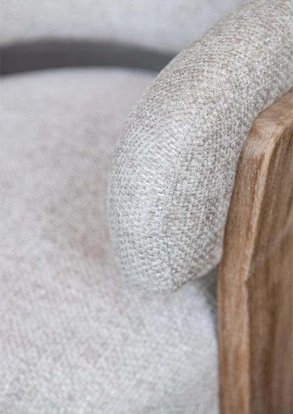 Mire Cream Fauteuil Legacy 15 Dove Rubber wood PTMD