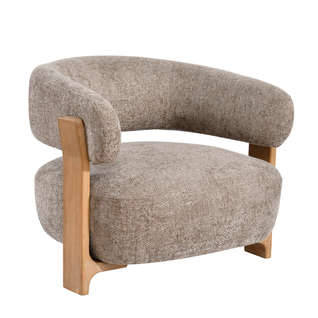 Mire Taupe Fauteuil Legacy 3 Mink Rubber wood PTMD