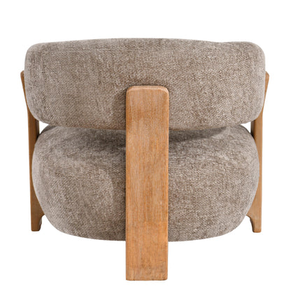 Mire Taupe Fauteuil Legacy 3 Mink Rubber wood PTMD