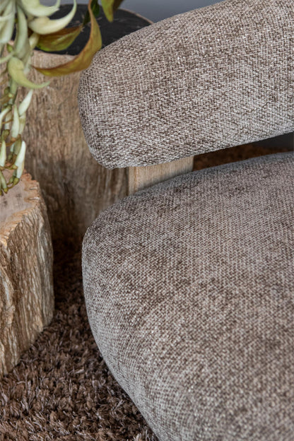Mire Taupe Fauteuil Legacy 3 Mink Rubber wood PTMD