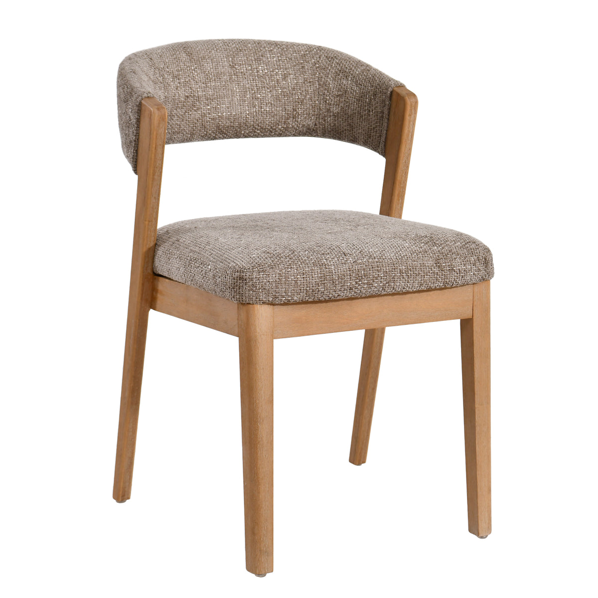 Eetkamerstoel Kael Taupe Legacy 3 Mink Rubberhout Set van 2 PTMD