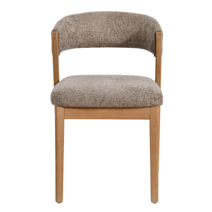 Eetkamerstoel Kael Taupe Legacy 3 Mink Rubberhout Set van 2 PTMD
