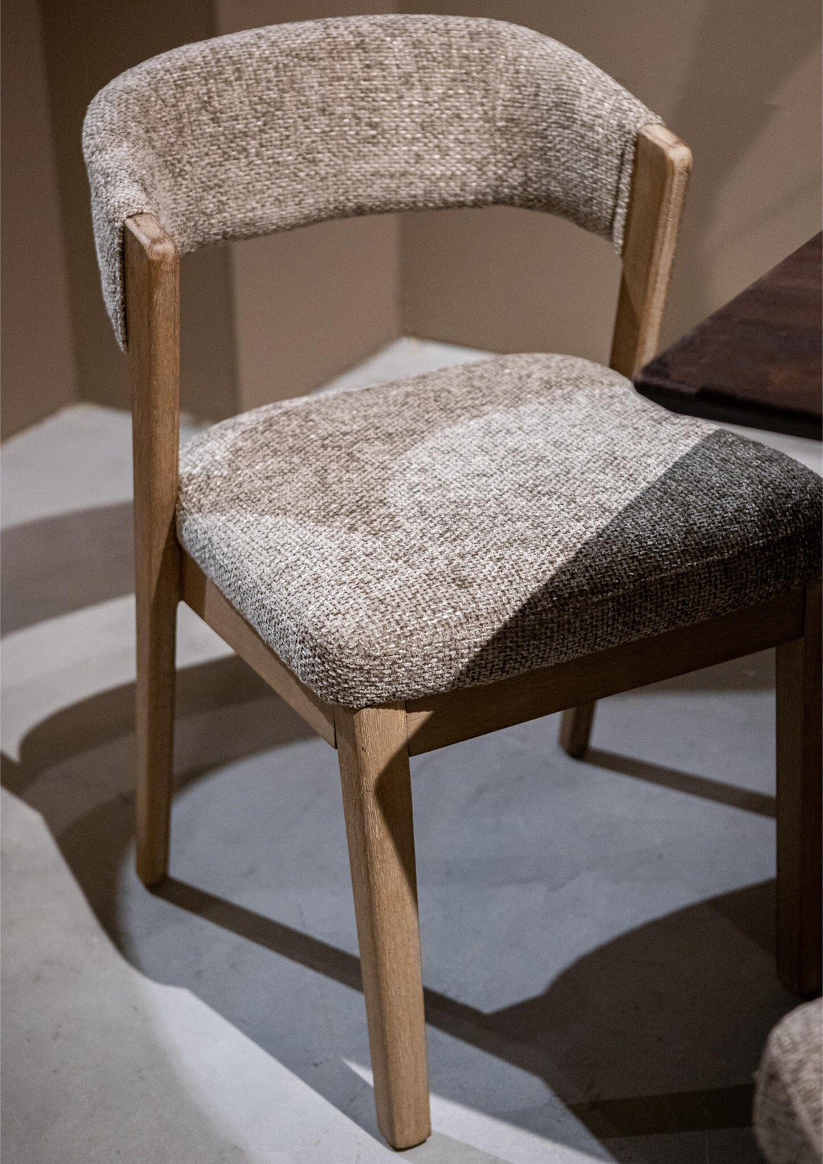 Eetkamerstoel Kael Taupe Legacy 3 Mink Rubberhout Set van 2 PTMD