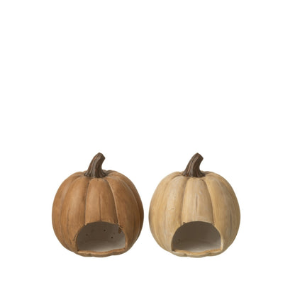 Pompoen Kaarshouder Halloween Large Set van 2 J-Line