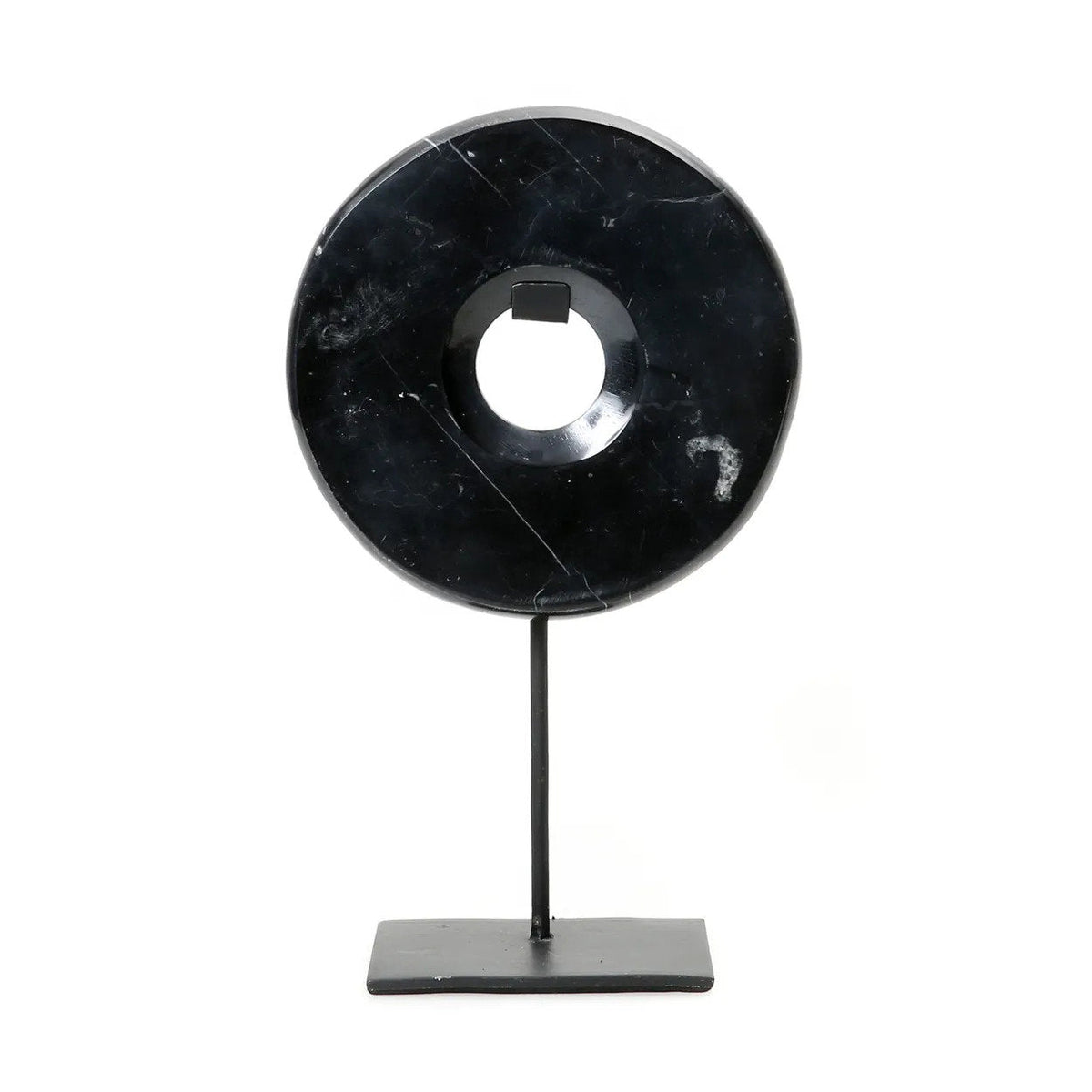 De Marmeren Disc Op Stand Zwart Medium Bazar Bizar