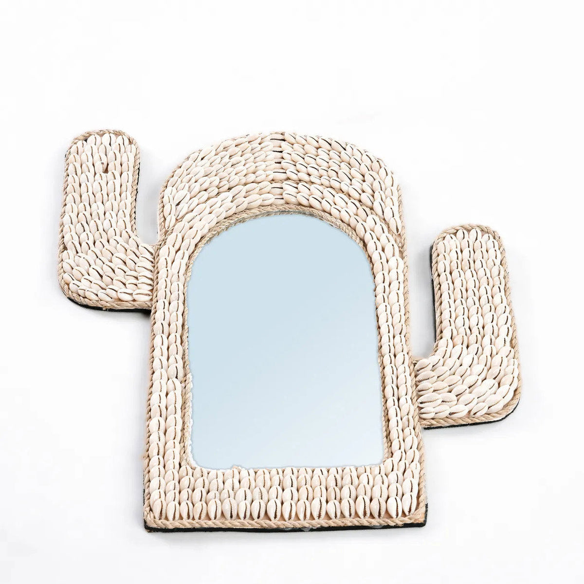 De Cactus Shell Spiegel - Wit 40x38cm Bazar Bizar