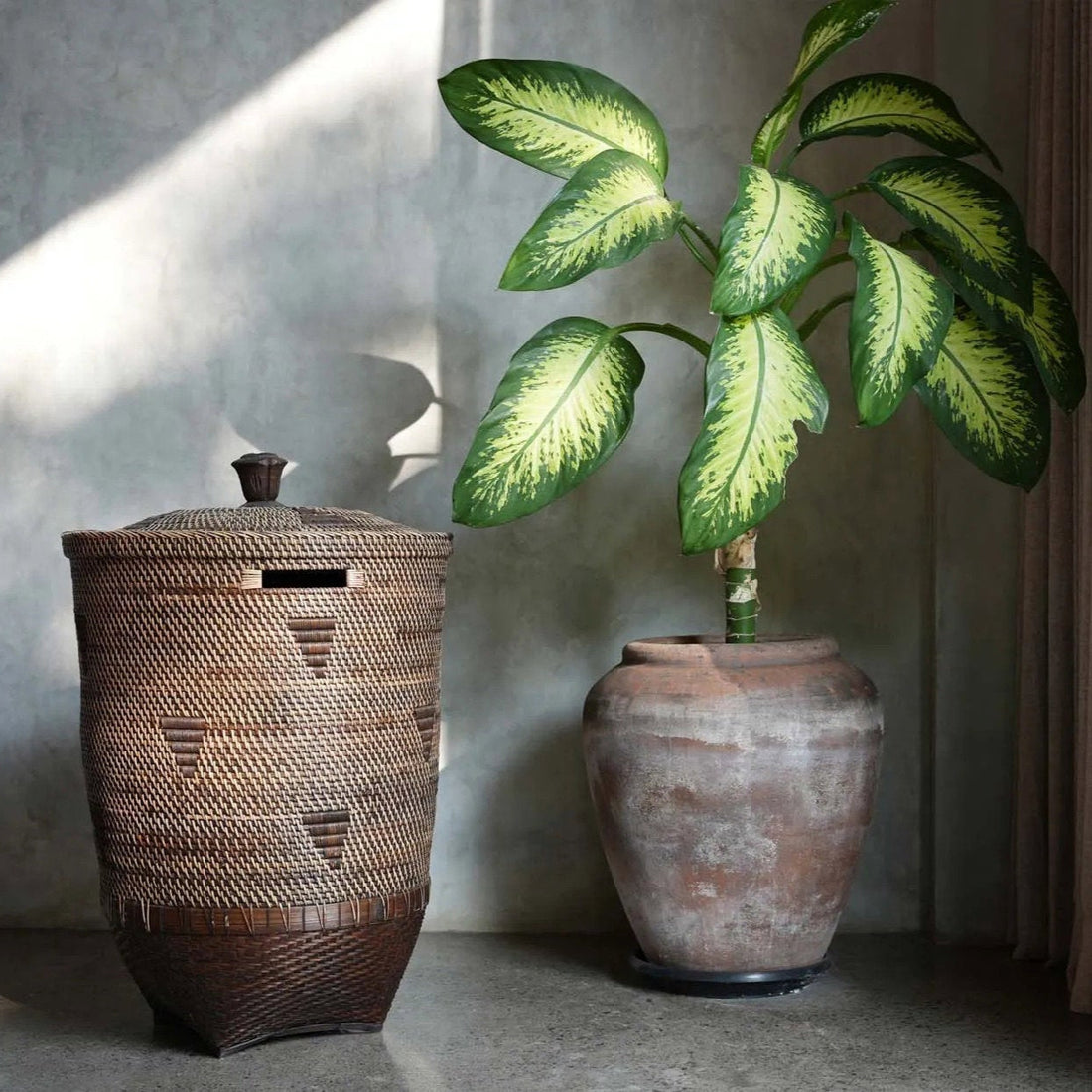 De Colonial Wasmand Naturel Bruin XL Bazar Bizar