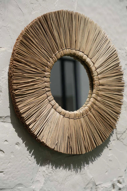 De Alang Alang Spiegel - Naturel - M 45x45cm