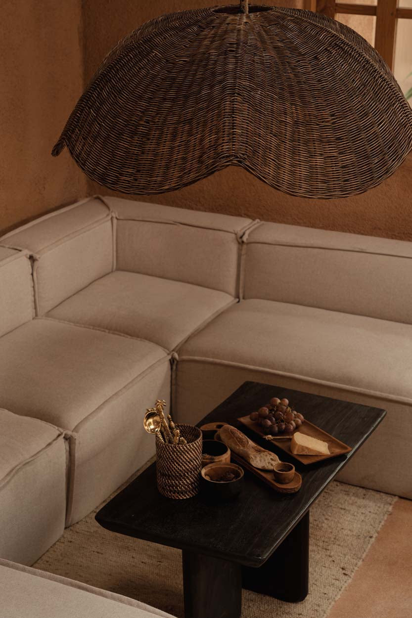 De Wave Hanglamp - Donker Noten - Large  Bazar Bizar