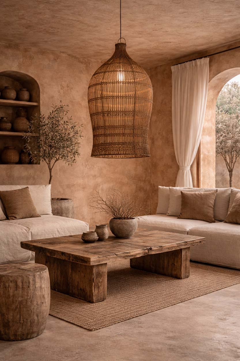 De Woven Bell Hanglamp Donker Walnoot XL Bazar Bizar
