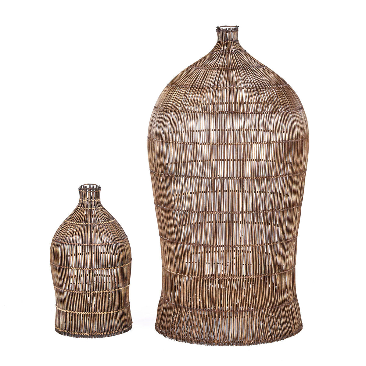 De Woven Bell Hanglamp Donker Walnoot XL Bazar Bizar