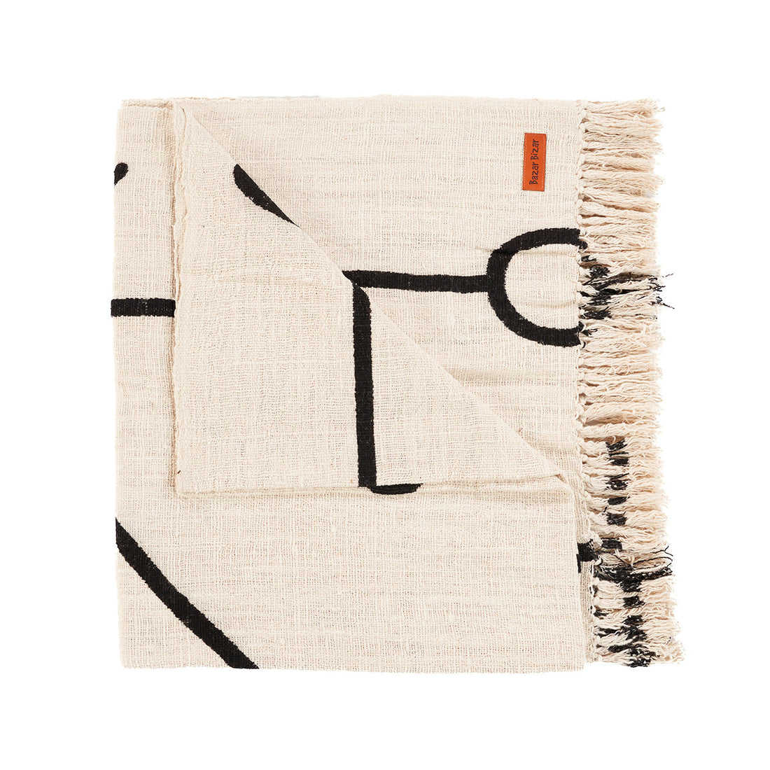 De Evil Eye Bedsprei - Naturel Zwart Bazar Bizar