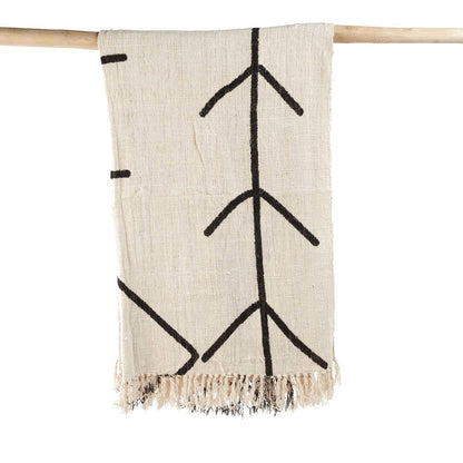 De Evil Eye Bedsprei - Naturel Zwart Bazar Bizar