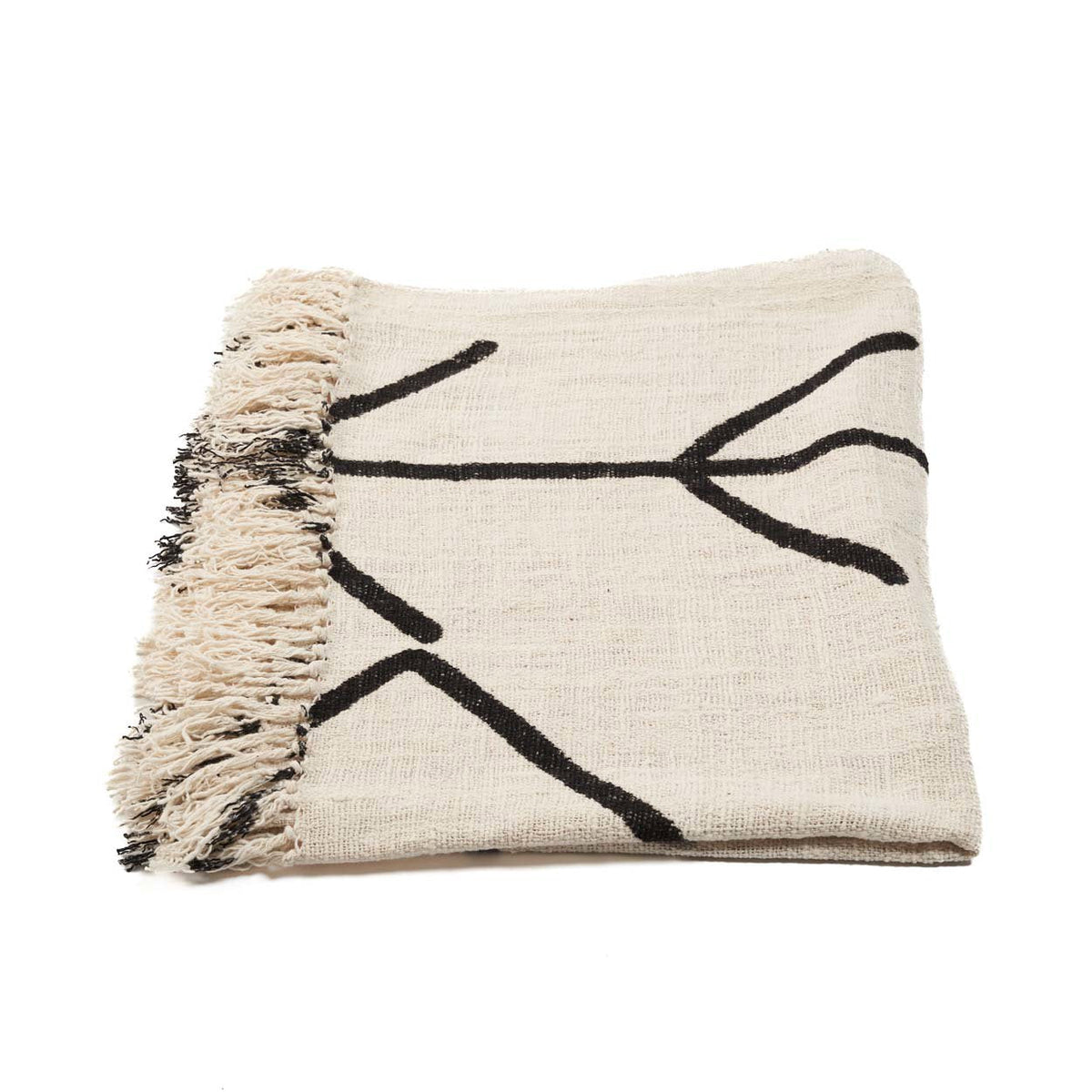 De Evil Eye Bedsprei - Naturel Zwart Bazar Bizar