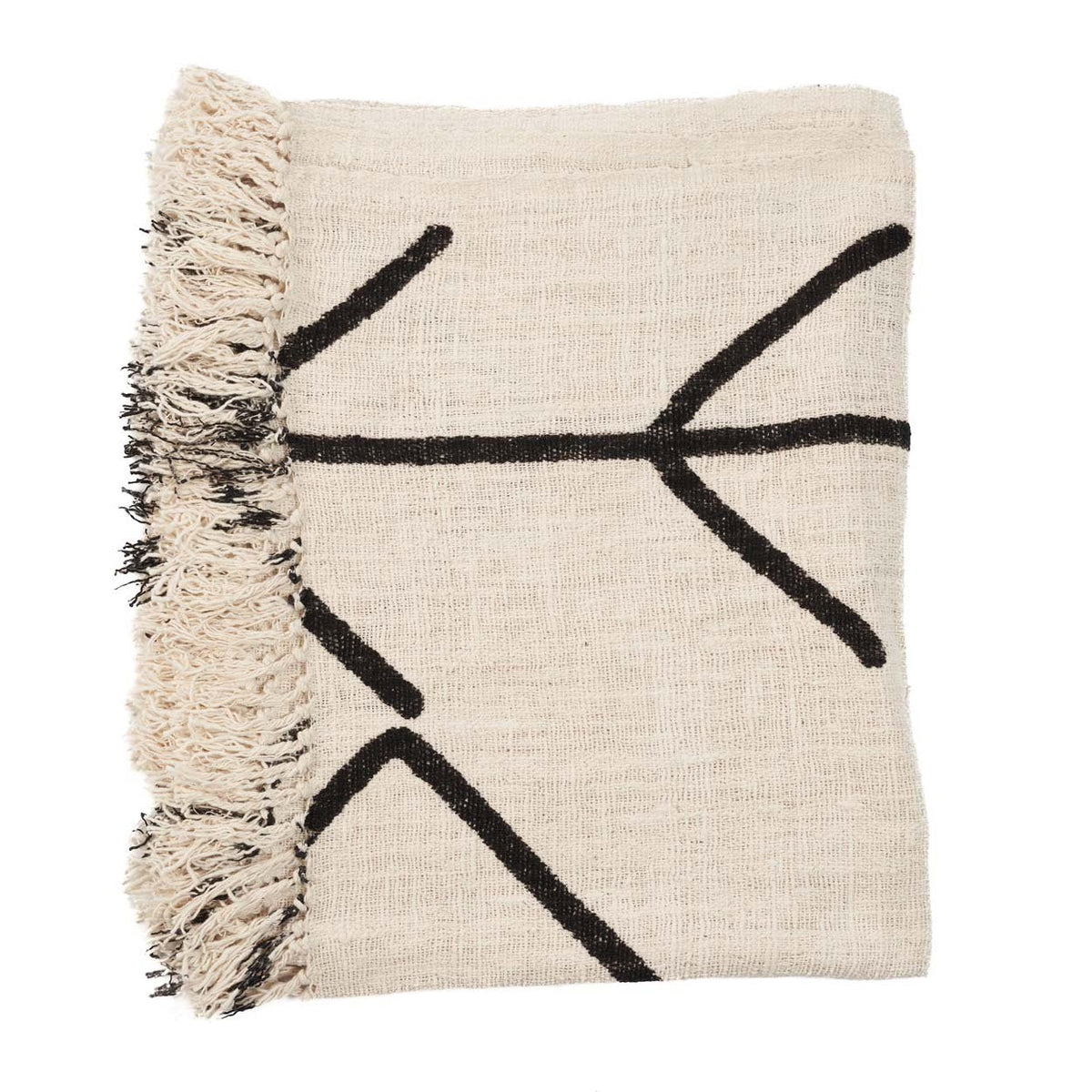 De Evil Eye Bedsprei - Naturel Zwart Bazar Bizar