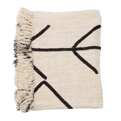 De Evil Eye Bedsprei - Naturel Zwart Bazar Bizar