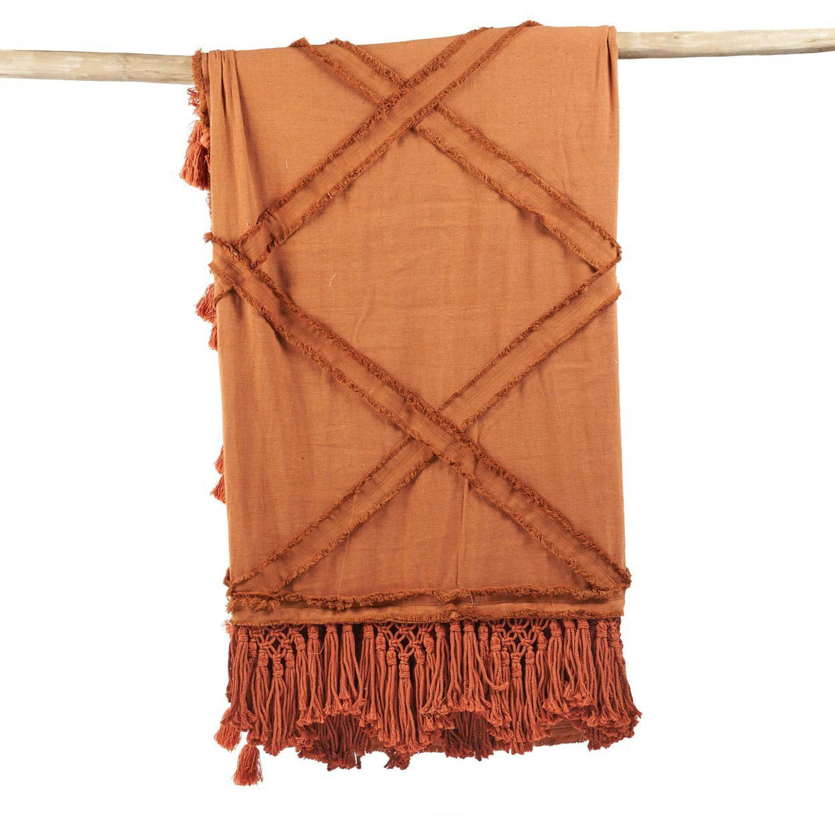 De Berber Bedsprei Terracotta Bazar Bizar