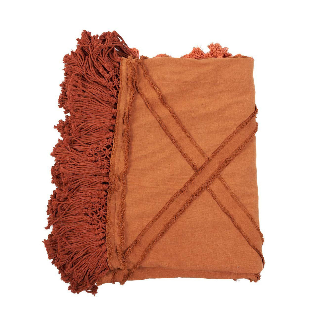 De Berber Bedsprei Terracotta Bazar Bizar