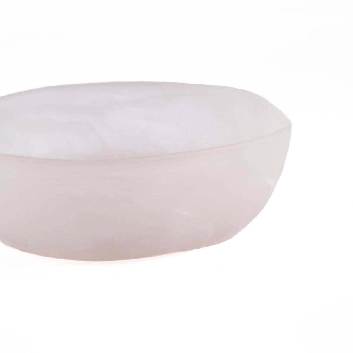 De Resin Organic Kom - Roze Wit- Large Bazar Bizar