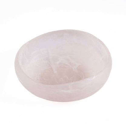 De Resin Organic Kom - Roze Wit- Large Bazar Bizar