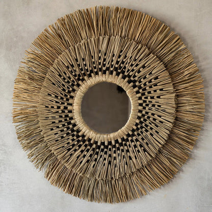 De Havana Spiegel - Naturel Zwart - L Bazar Bizar